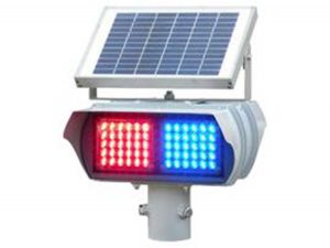 LED Solar Burst flash traffic/Police warning Light Red & Blue Single