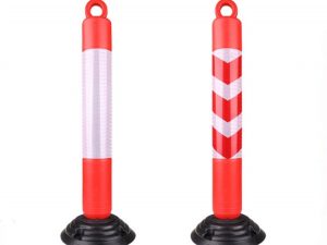 75CM Unbreakable Orange PU Warning Post For Traffic Safety